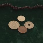 The Coins in varying denominations represent money and finances